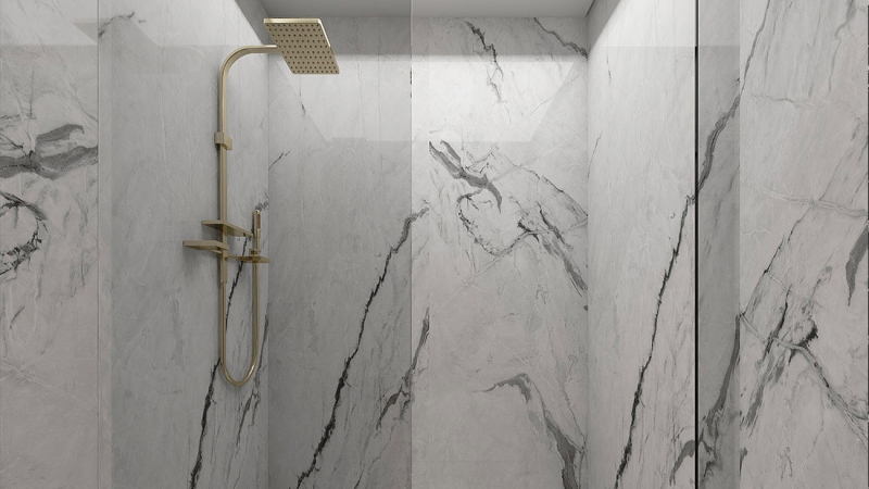 Modern Statuari Lamar Porselen Banyo Kaplama Uygulaması