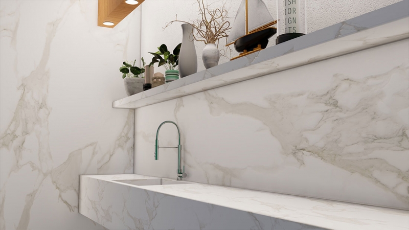 Statuario Elite Lamar Porselen Banyo Uygulaması